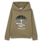 SWEATER MET KAP, OLIJF, hi-res