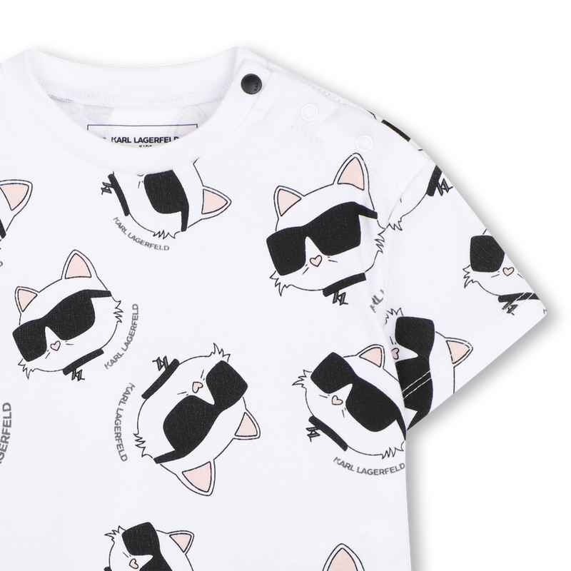 SET T-SHIRT EN KORTE BROEK KARL LAGERFELD KIDS 
                        GIRL