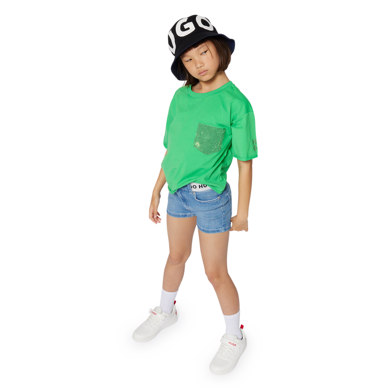 Short met zakken in jeansstof HUGO 
                        GIRL