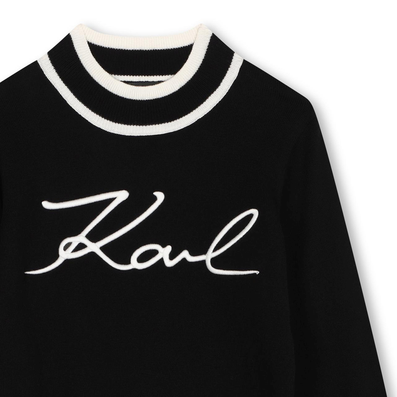Trui met geborduurd logo KARL LAGERFELD KIDS 
                        GIRL