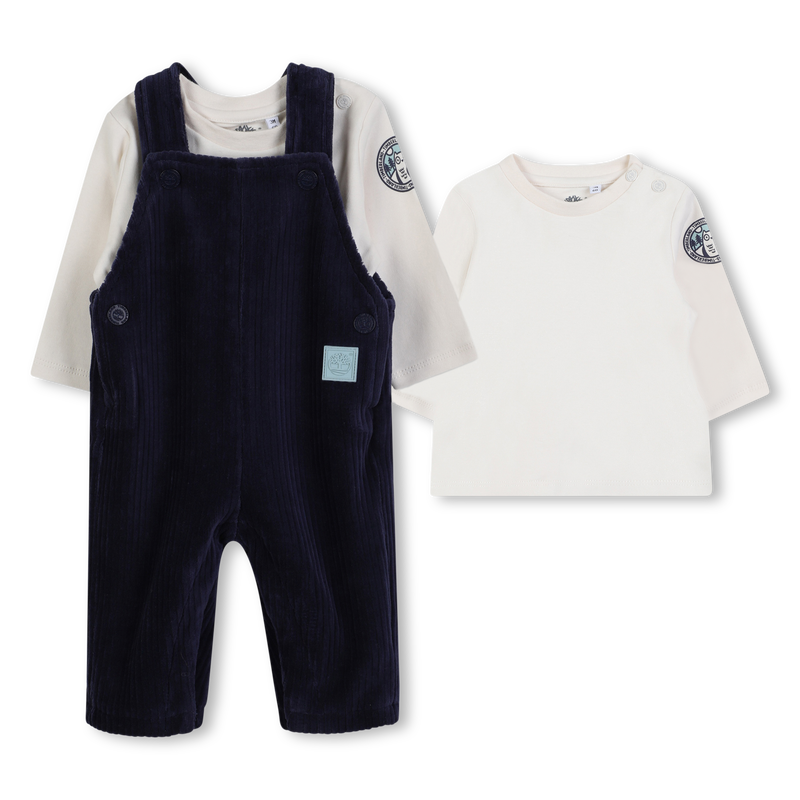 Corduroy tuinbroek set TIMBERLAND 
                        BOY