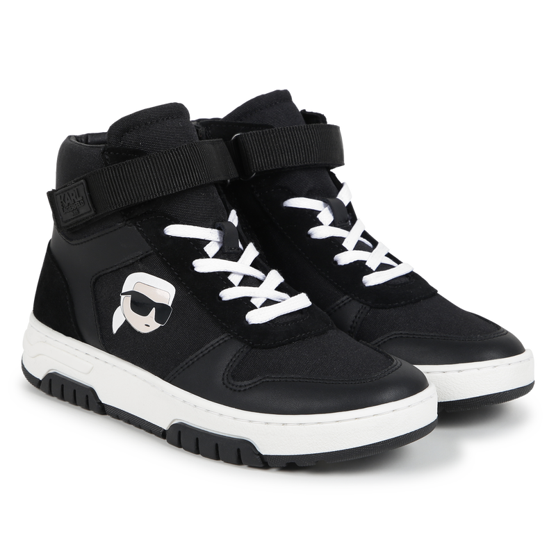Hoge lederen sneakers KARL LAGERFELD KIDS 
                        BOY