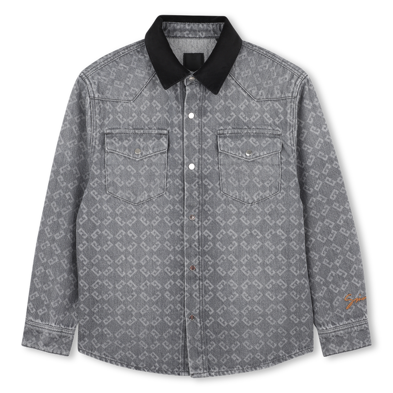 Overshirt met fluwelen kraag GIVENCHY 
                        BOY