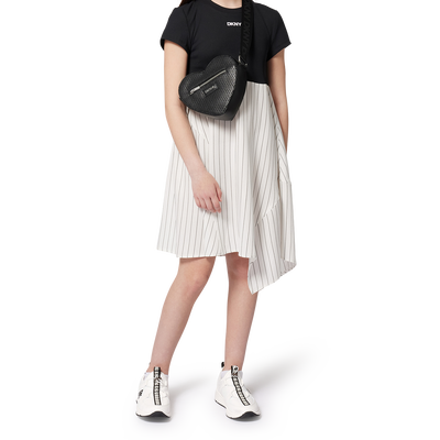 Feestjurk in twee materialen DKNY GIRL