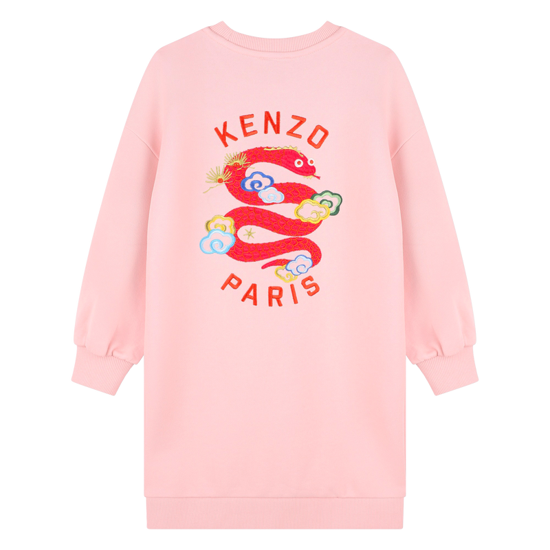 Rechte jurk met borduursel KENZO KIDS 
                        GIRL