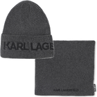 Gebreide muts + nekwarmer set KARL LAGERFELD KIDS 
                    BOY