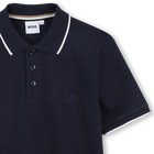 Katoenen polo met rechte snit BOSS 
                    BOY