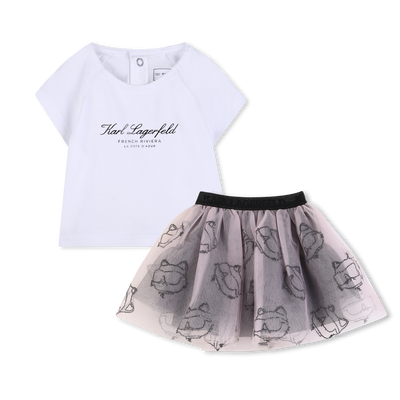 T-SHIRT EN ROK SET KARL LAGERFELD KIDS GIRL
