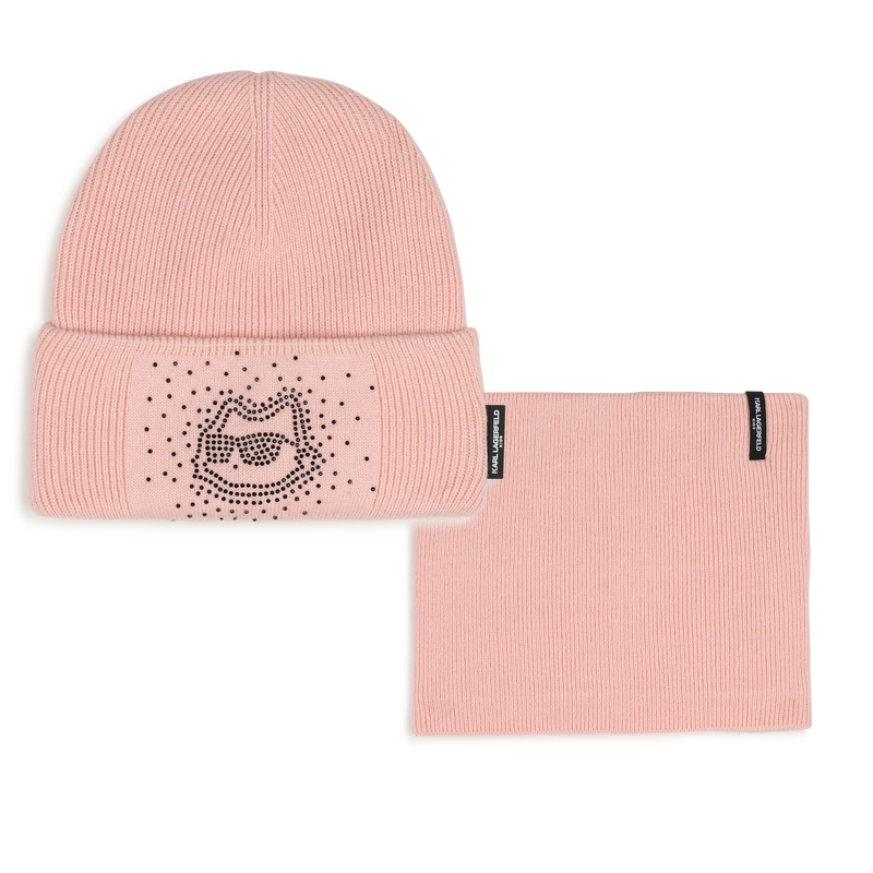 Muts en sjaal set KARL LAGERFELD KIDS 
                        MEISJE