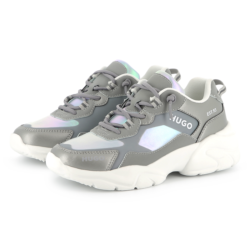 Sneakers, veters, 2 materialen HUGO 
                        GIRL