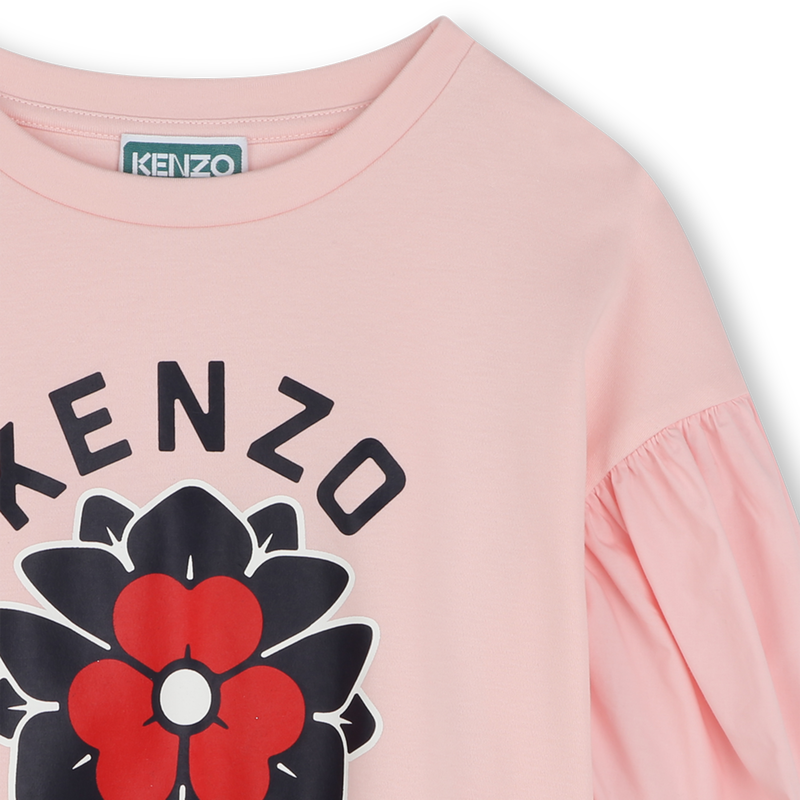 T-shirt, 2 materialen, print KENZO KIDS 
                        GIRL