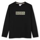 T-shirt met lange mouwen, ZWART, hi-res