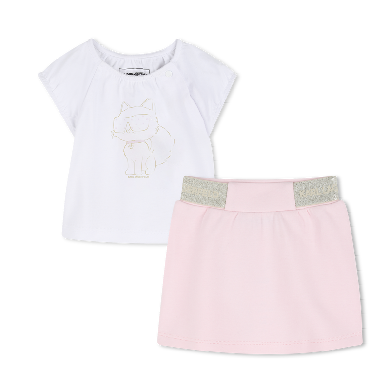T-SHIRT EN ROK SET KARL LAGERFELD KIDS 
                        GIRL