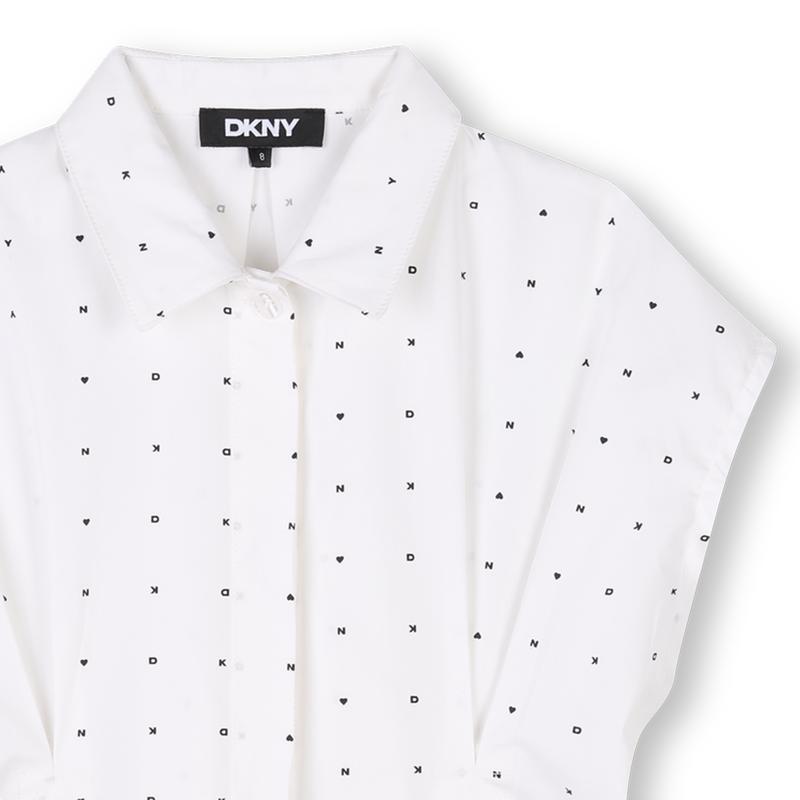 Katoenen jurk met korte mouwen DKNY 
                        GIRL