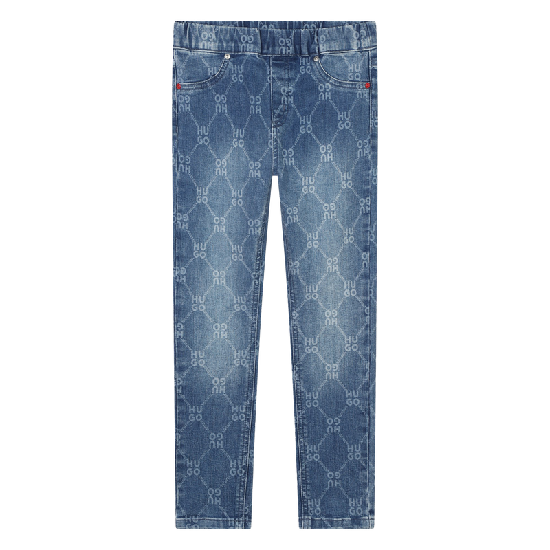 Aansluitende jeans met print HUGO 
                        GIRL
