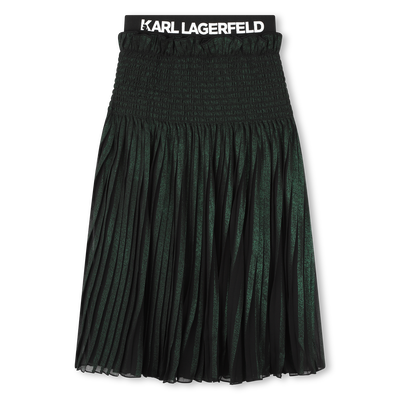 Halflange iriserende pliss&eacute;rok KARL LAGERFELD KIDS GIRL