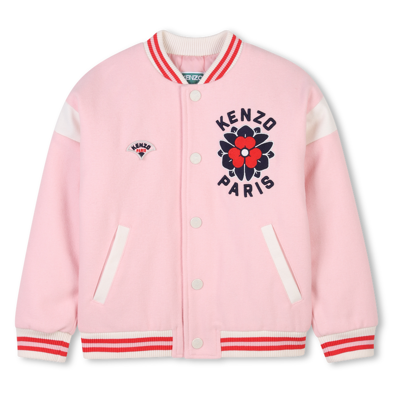 Geborduurde wollen jas KENZO KIDS 
                        GIRL