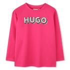 T-shirt met logoprint HUGO 
                    GIRL