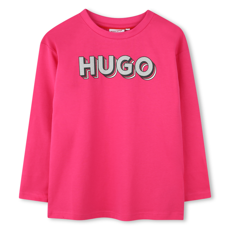 T-shirt met logoprint HUGO 
                        GIRL