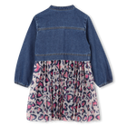 Bi-materiaal jurk BILLIEBLUSH 
                    GIRL