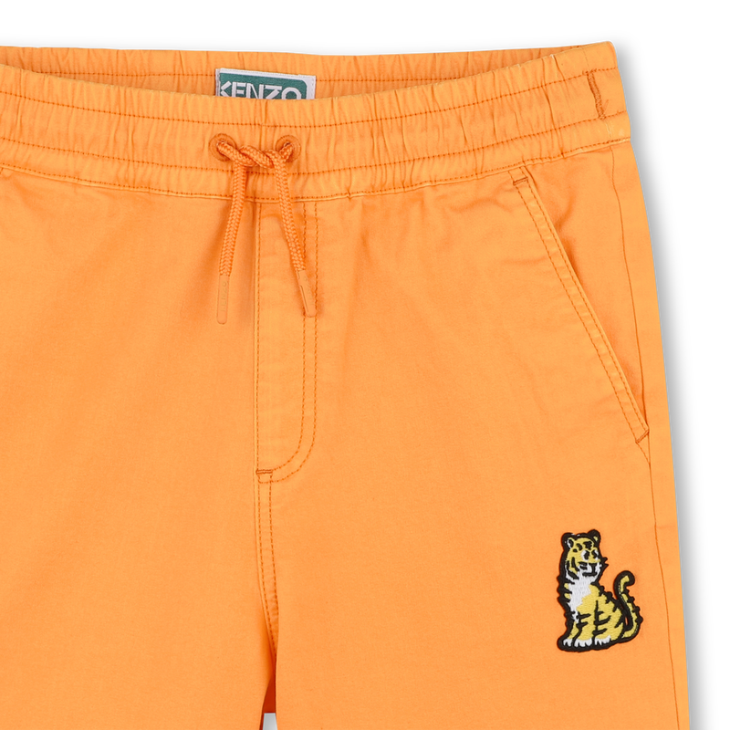 Katoenen bermuda met badge KENZO KIDS 
                        BOY