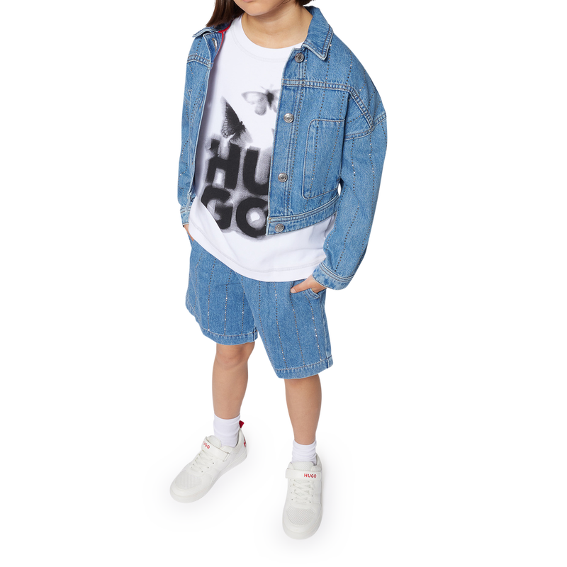 Jeansjasje met strepen HUGO 
                        GIRL