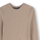 Bi-materiaal lange jurk DKNY 
                    GIRL