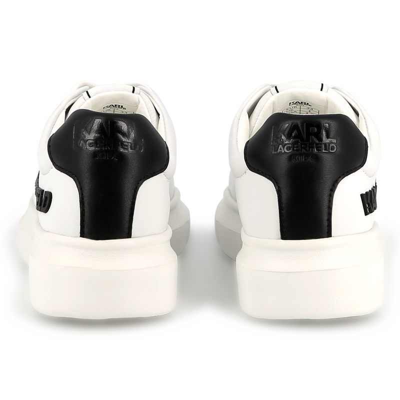 Leren sneakers met veters KARL LAGERFELD KIDS 
                        UNISEX