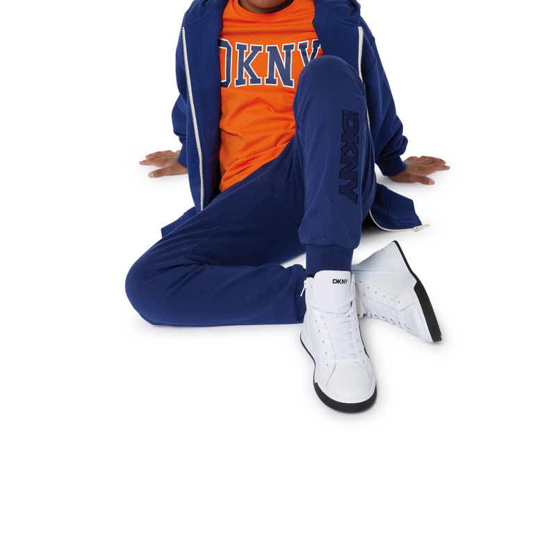 Lederen sneakers met veters DKNY 
                        UNISEX