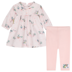 Katoenen jurk en legging KENZO KIDS 
                    GIRL