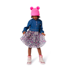 Bi-materiaal jurk BILLIEBLUSH 
                    GIRL