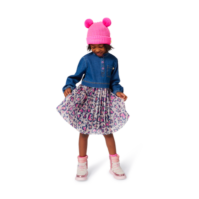 Bi-materiaal jurk BILLIEBLUSH GIRL