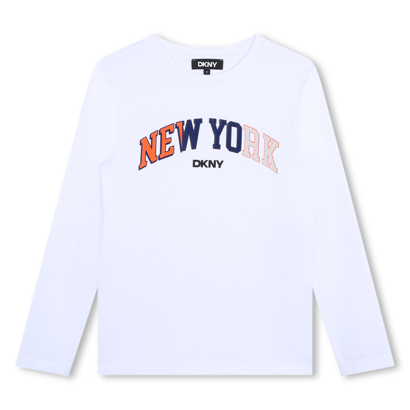 Katoenen T-shirt lange mouwen DKNY 
                        BOY