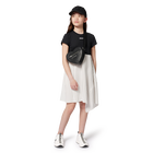 Feestjurk in twee materialen DKNY 
                    GIRL
