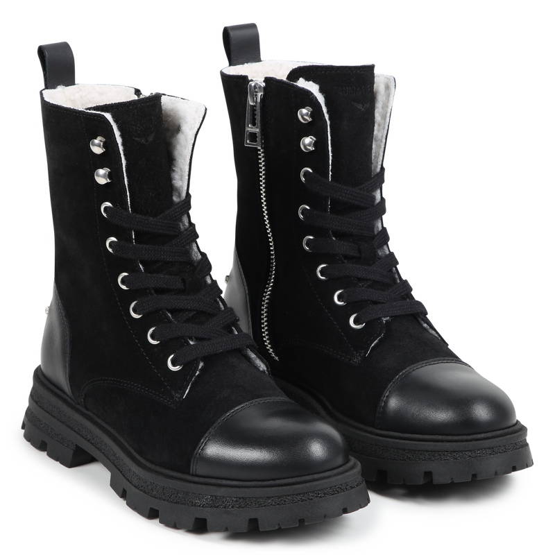 Leren enkellaarsjes met veters ZADIG & VOLTAIRE 
                        GIRL