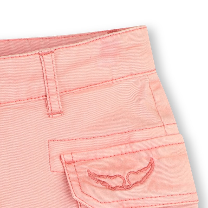 Afgewassen geborduurde short ZADIG VOLTAIRE 
                        GIRL
