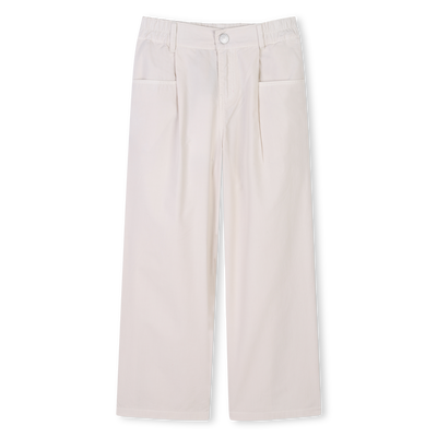 Wijde broek in poplin KENZO KIDS GIRL