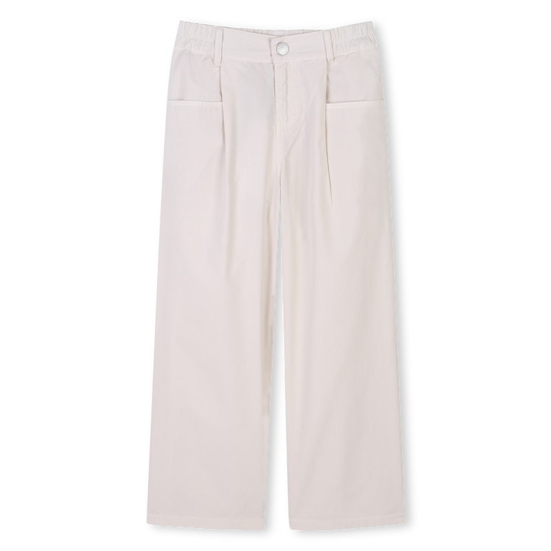 Wijde broek in poplin KENZO KIDS 
                        GIRL