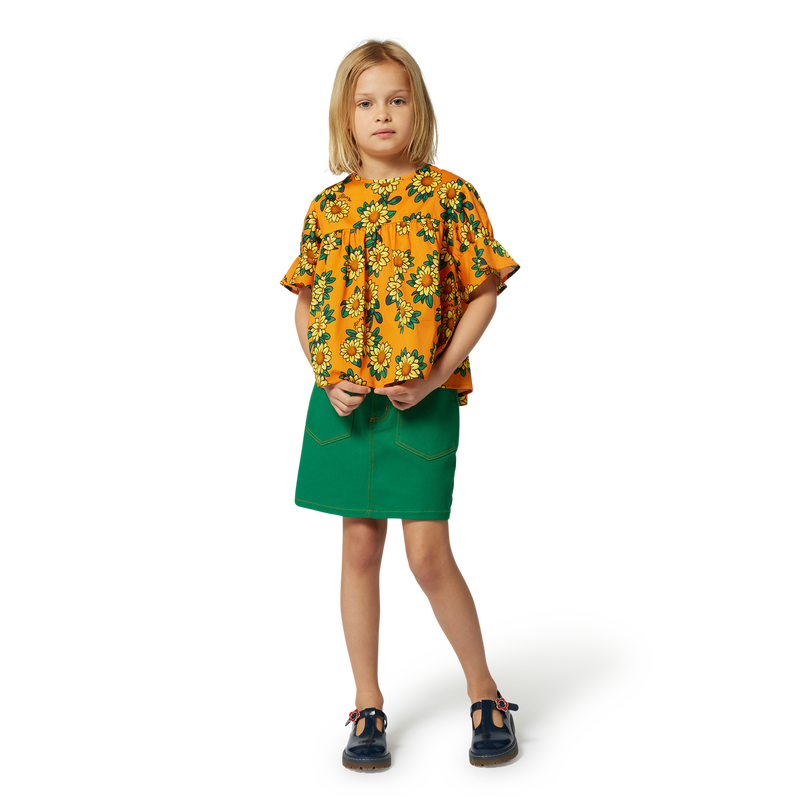 Blouse van katoensatijn KENZO KIDS 
                        GIRL
