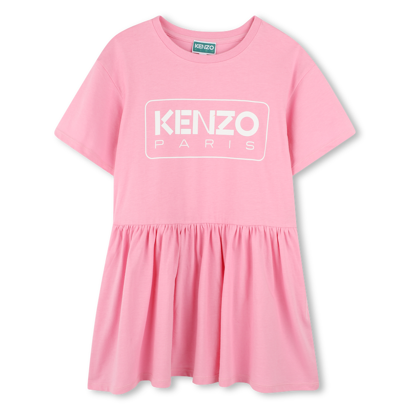Jurk met print en volant KENZO KIDS 
                        GIRL