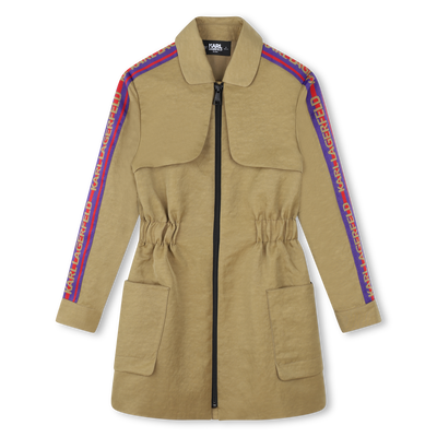 Jurk met gevlochten biezen KARL LAGERFELD KIDS GIRL