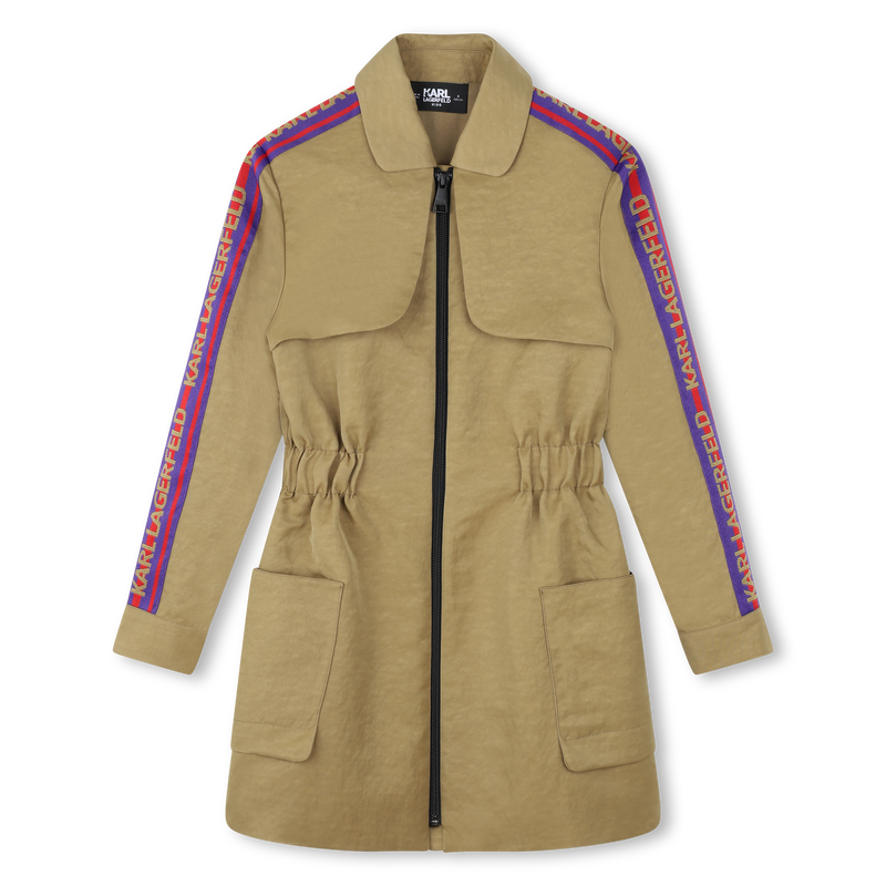 Jurk met gevlochten biezen KARL LAGERFELD KIDS 
                        GIRL