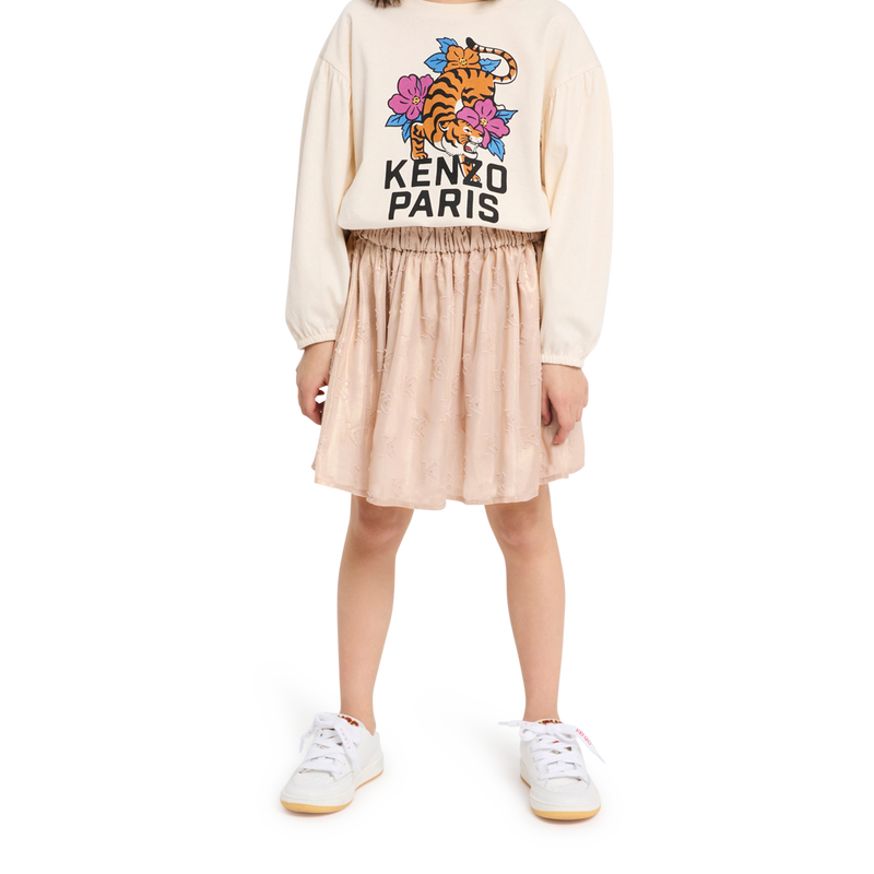 Rok van lam&eacute;-jacquard KENZO KIDS 
                        GIRL