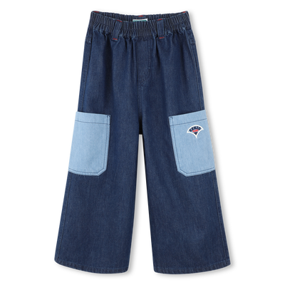 Denim broek elastische taille KENZO KIDS GIRL
