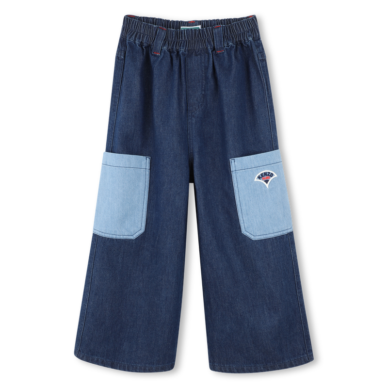 Denim broek elastische taille KENZO KIDS 
                        GIRL