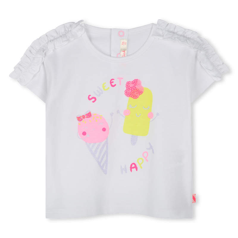 Katoenen T-shirt korte mouwen BILLIEBLUSH 
                        MEISJE