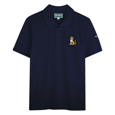 Katoenen polo met korte mouwen KENZO KIDS UNISEX