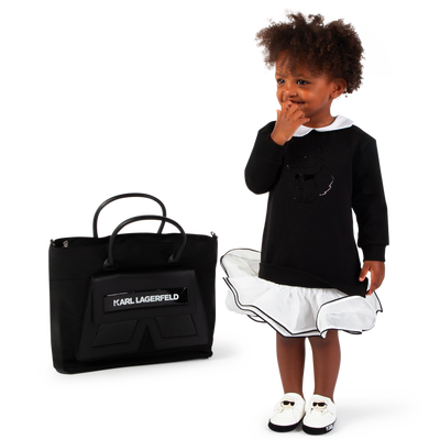Jurk met tutu en lage taille KARL LAGERFELD KIDS GIRL