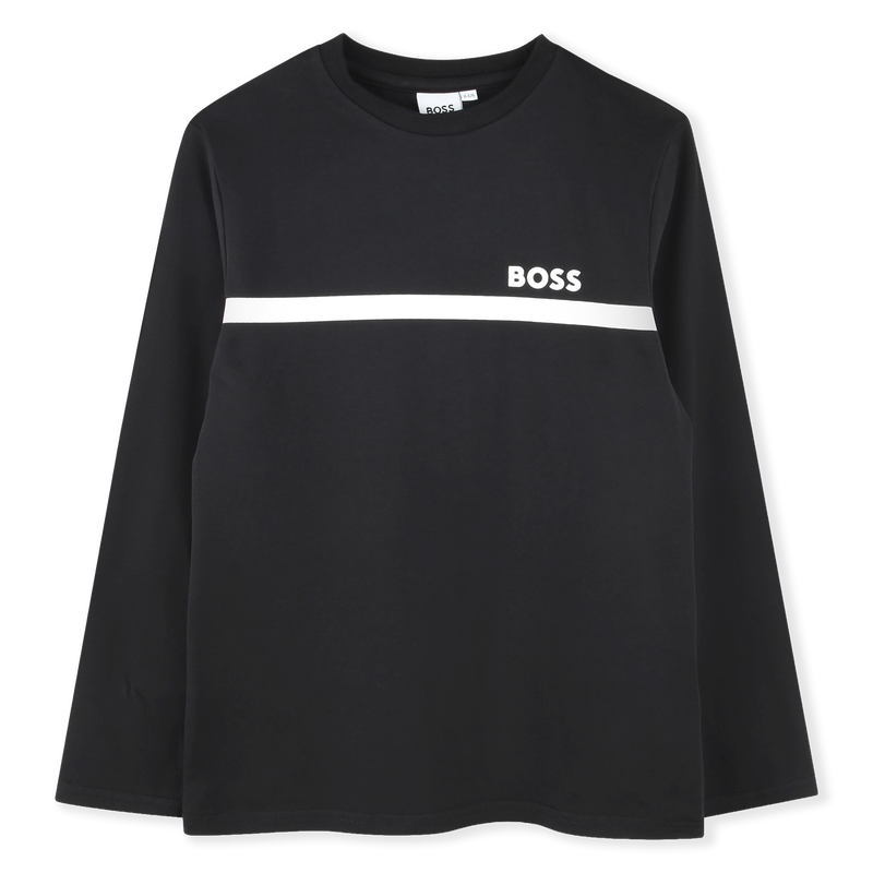 T-SHIRT MET LANGE MOUWEN BOSS 
                        BOY