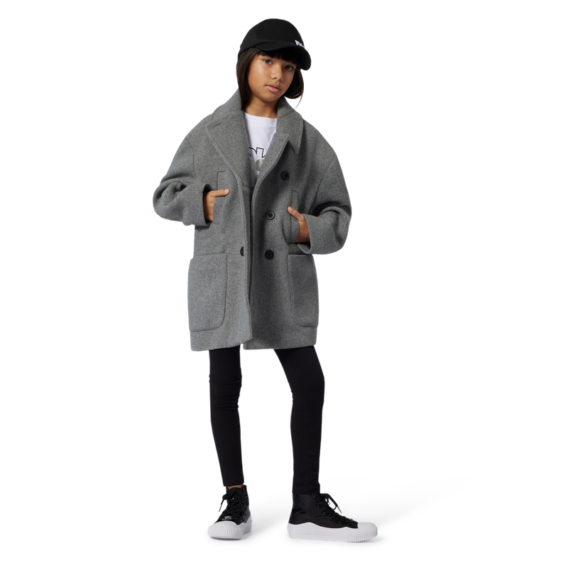 Wollen stoffen jas DKNY 
                        GIRL